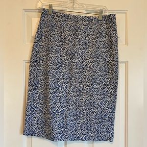 Pure collection fully lined blue white black pencil skirt